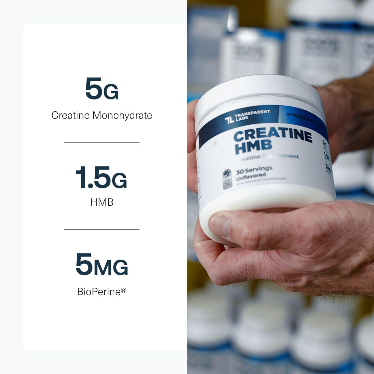 Creatine HMB - Creatine Monohydrate Powder with HMB for Muscle Growth, Increased Strength, Enhanced Energy Output, and Improved Athletic Performance - 30 Servings, Strawberry Lemonade