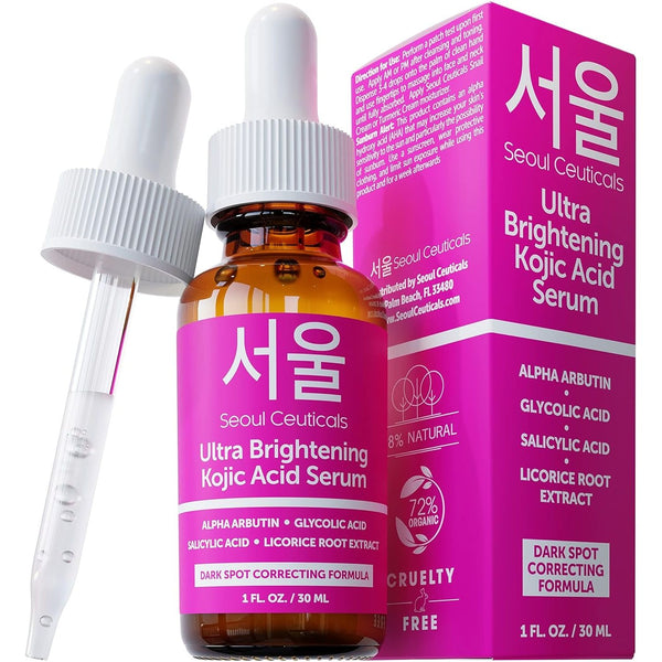 SeoulCeuticals Ultra Brightening Kojic Acid Serum – 30ml | Fade Dark Spots & Brighten Skin Tone