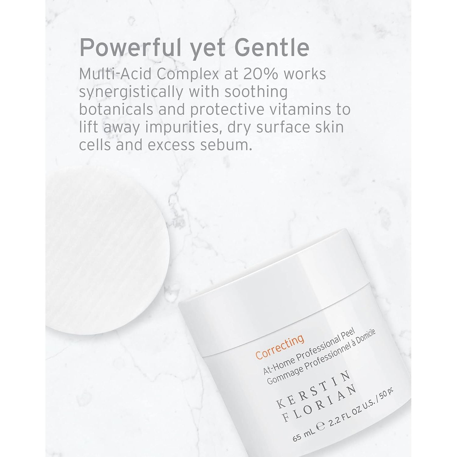 Kerstin Florian Correcting At-Home Professional Peel – 60ml, 50 Pads | Exfoliating Multi-Acid Treatment