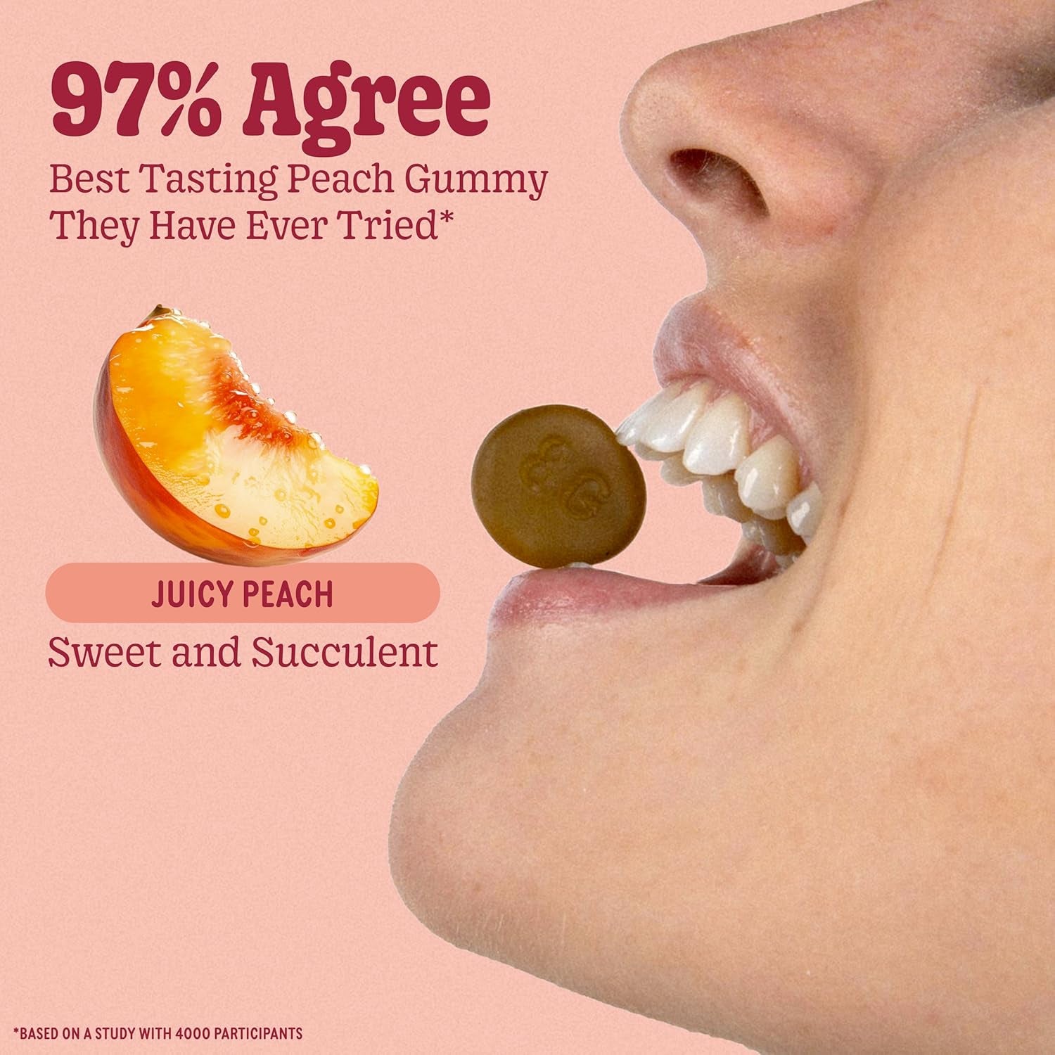 8Greens Supergreens Gummies - Peach Flavor, 50 Gummies