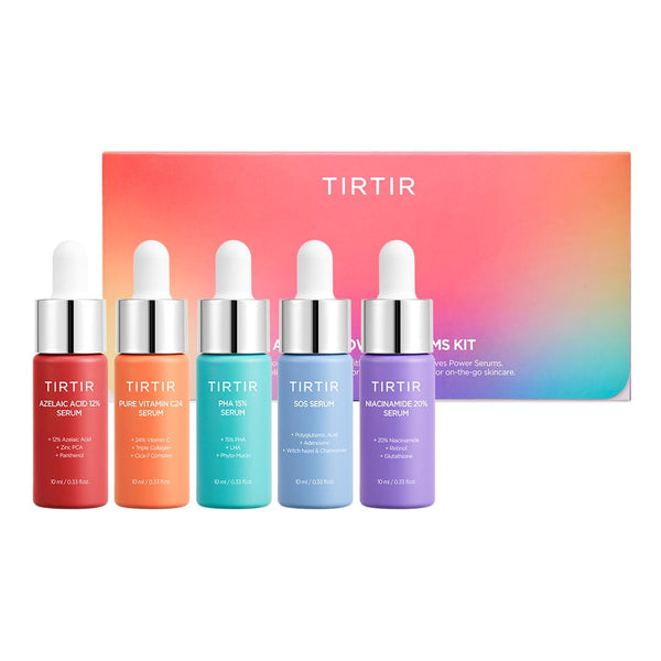 TIRTIR 5 Actives Power Serums Kit – 5 x 10ml | Brightening, Hydrating & Skin Renewal Set