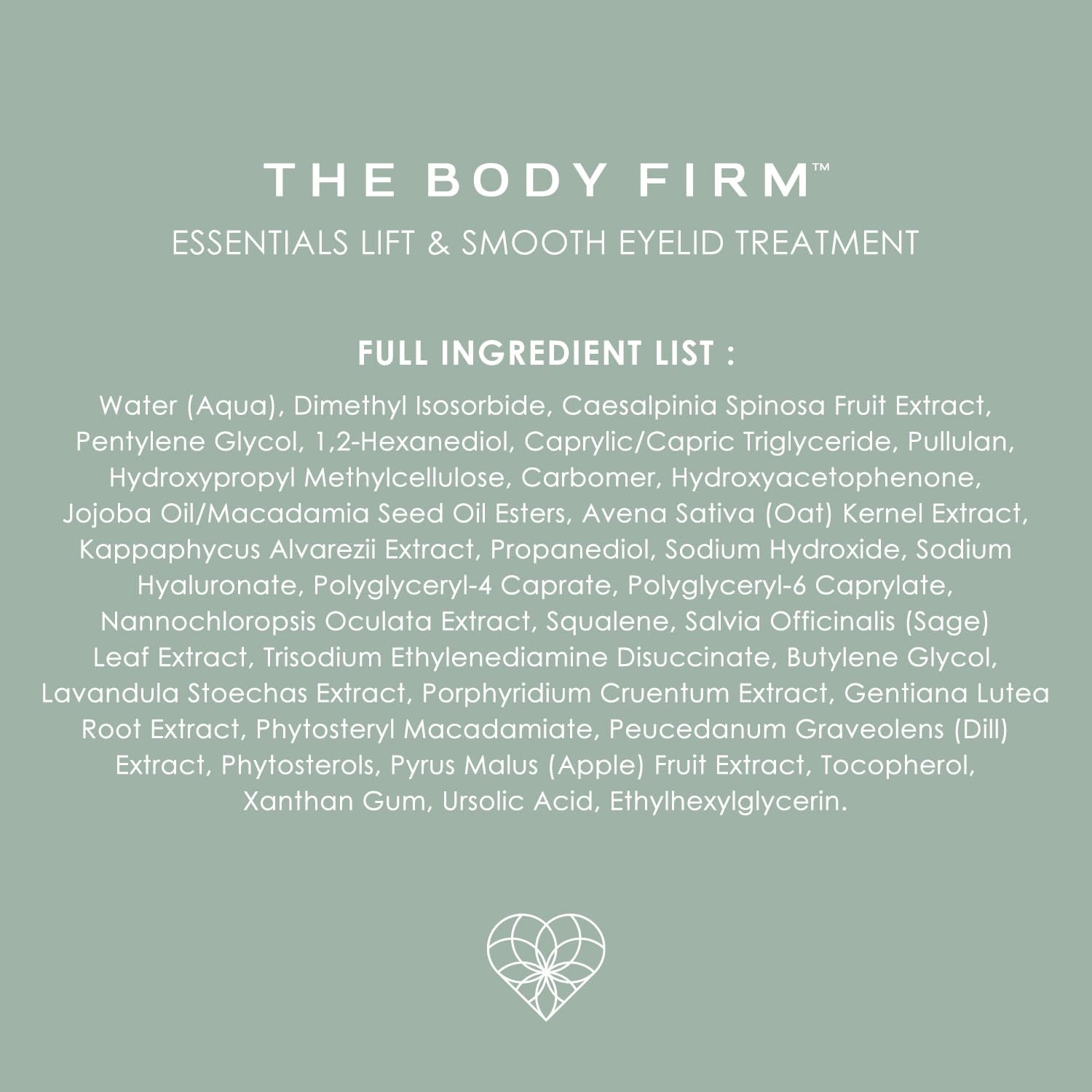 BODY FIRM Essentials Lift & Smooth Eyelid Treatment – 23ml | Firming, Lifting & Brightening Eye Solution