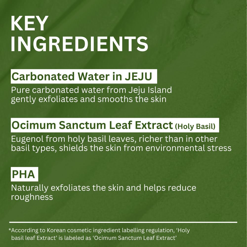 P.CALM Holy Basil BP.CALM Holy Basil Bubble Deep Mask – 90g | Blackhead & Pore-Cleansing Clay-to-Bubble Mask