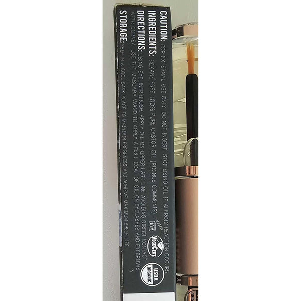 Live Fraiche Organic Cold Pressed Castor Oil Eyelash & Eyebrow Growth Treatment – 10ml | 100% Natural Growth Serum