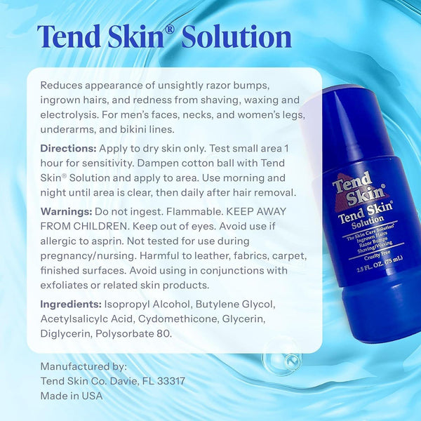 Tend Skin Solution – 75ml | Ingrown Hair & Razor Bump Treatment