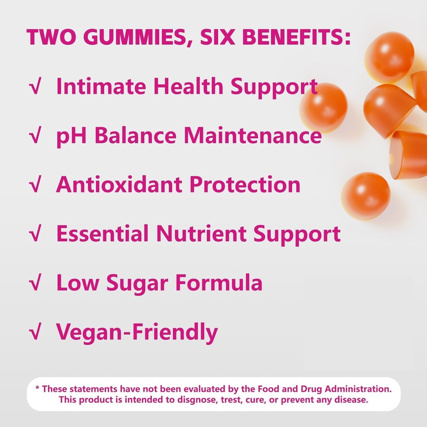 Premium Feminine Balance Gummies for Women’S - Hawaiian Pineapple Gummies for Women PH Balance Support - Delicious PH Balance for Women’S with Immune Support - Vegetarian Friendly - 60 Count