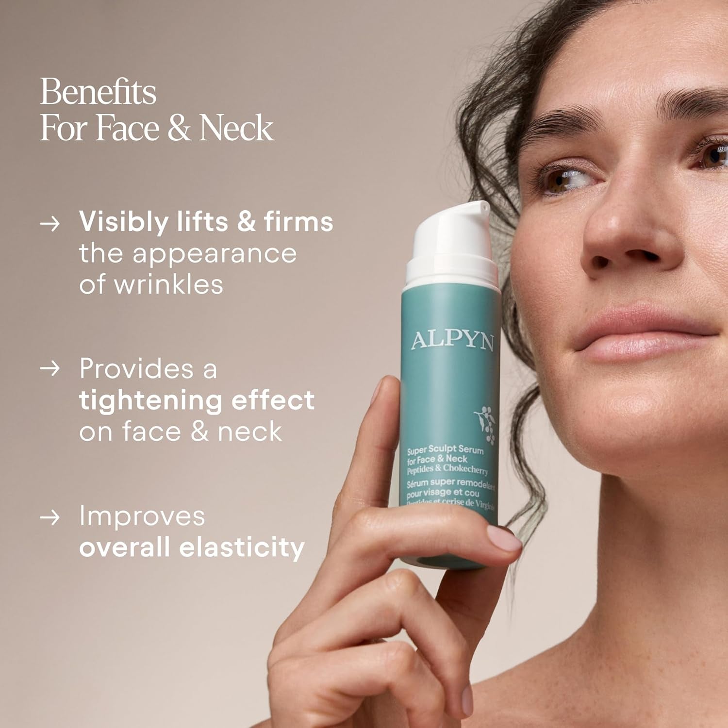 Alpyn Beauty Super Sculpt Serum – 50ml | Firming Multi-Peptide Serum for Lifted, Defined Skin