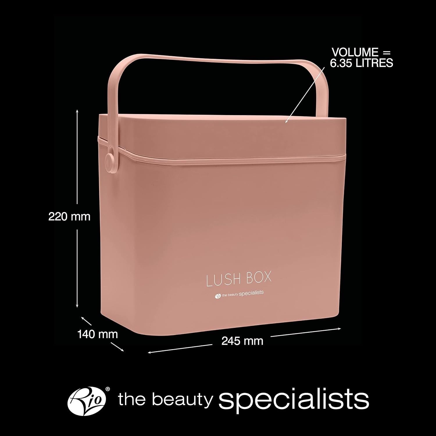 Rio Lush Box Portable Makeup Cosmetic Vanity Travel Case Organiser with Removeable LED Light Mirror