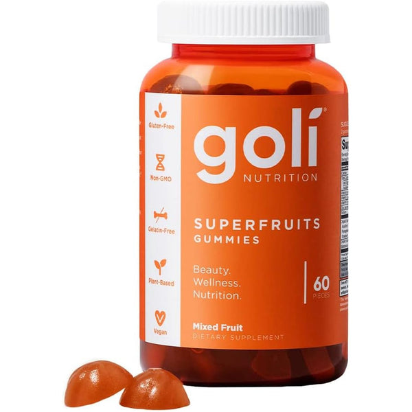 Goli Superfruits Gummies – 60 Gummies | Skin, Collagen & Immune Support with Antioxidants & Vitamin C