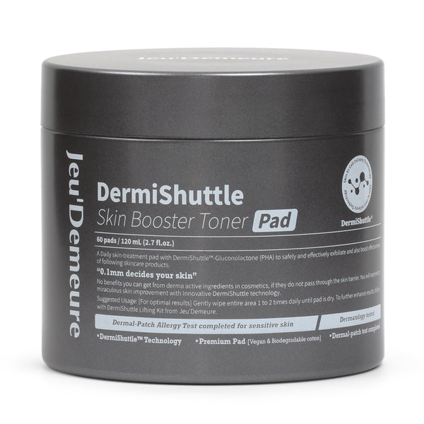 JEU'DEMEURE Dermishuttle Skin Booster Toner Pad – 60 Pads | Gentle Exfoliation & Pore Refinement