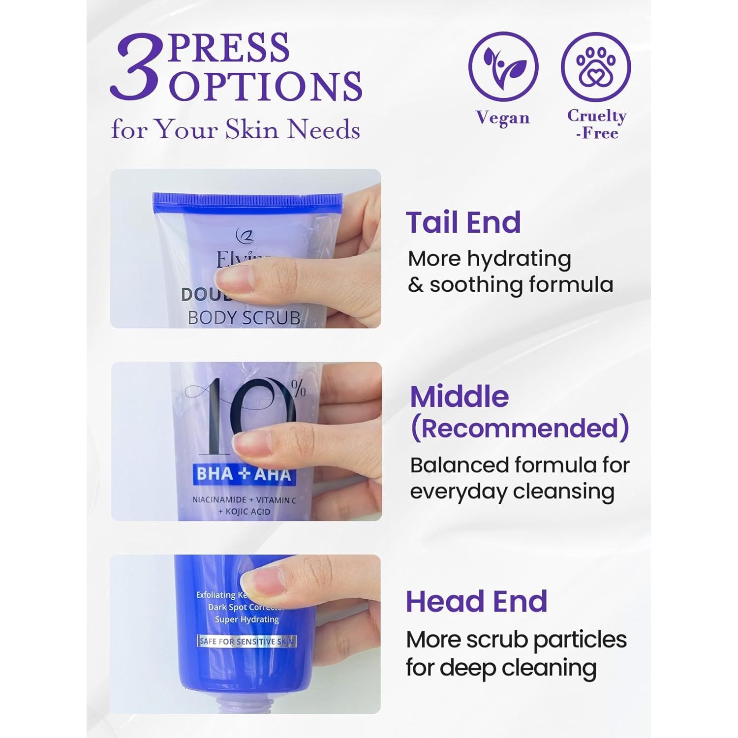 Elvira Double-Tube Body Scrub 10% BHA + AHA