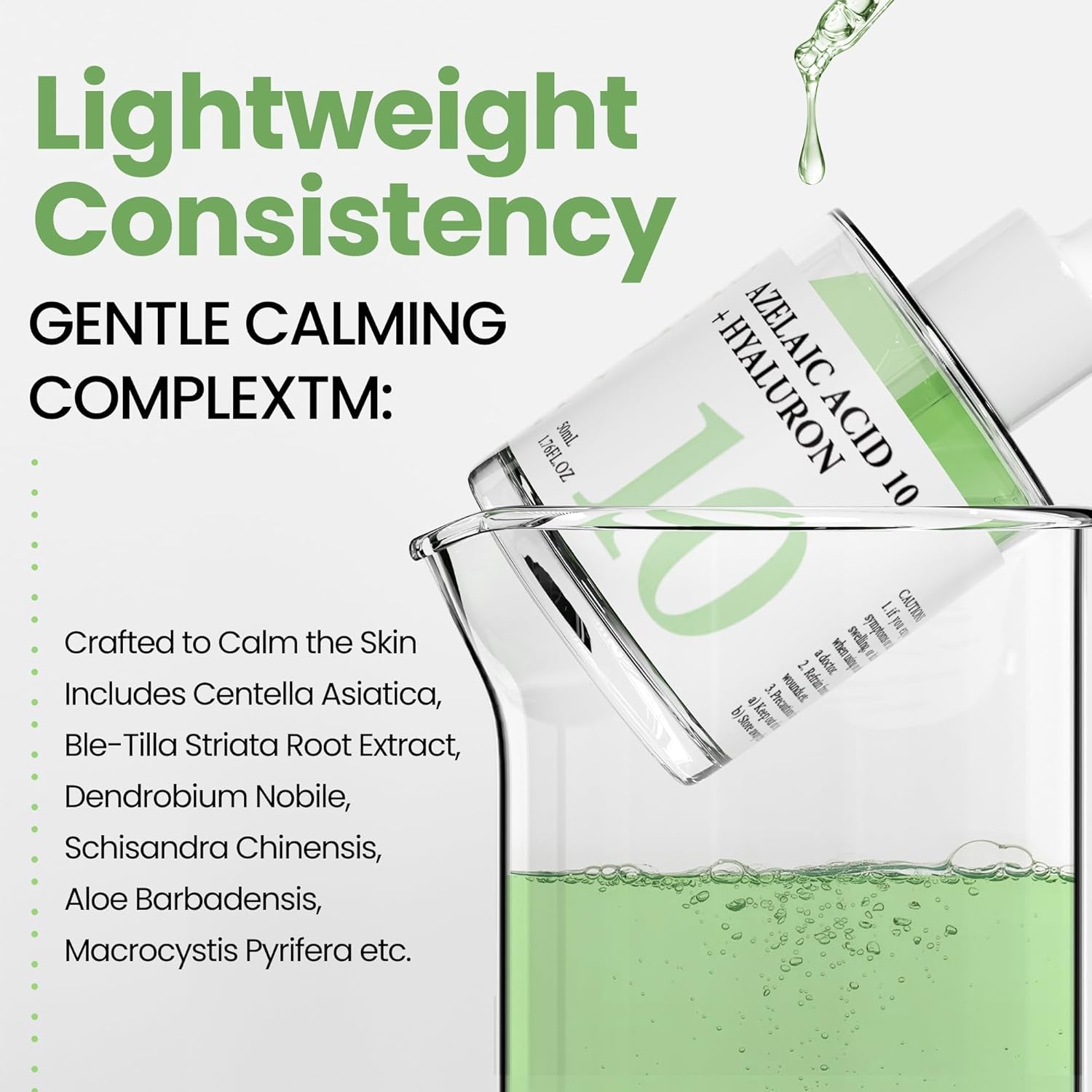 SUDAJI Azelaic Acid 10 + Hyaluron Soothing Serum – 50ml | Redness-Calming, Non-Comedogenic Skin Booster