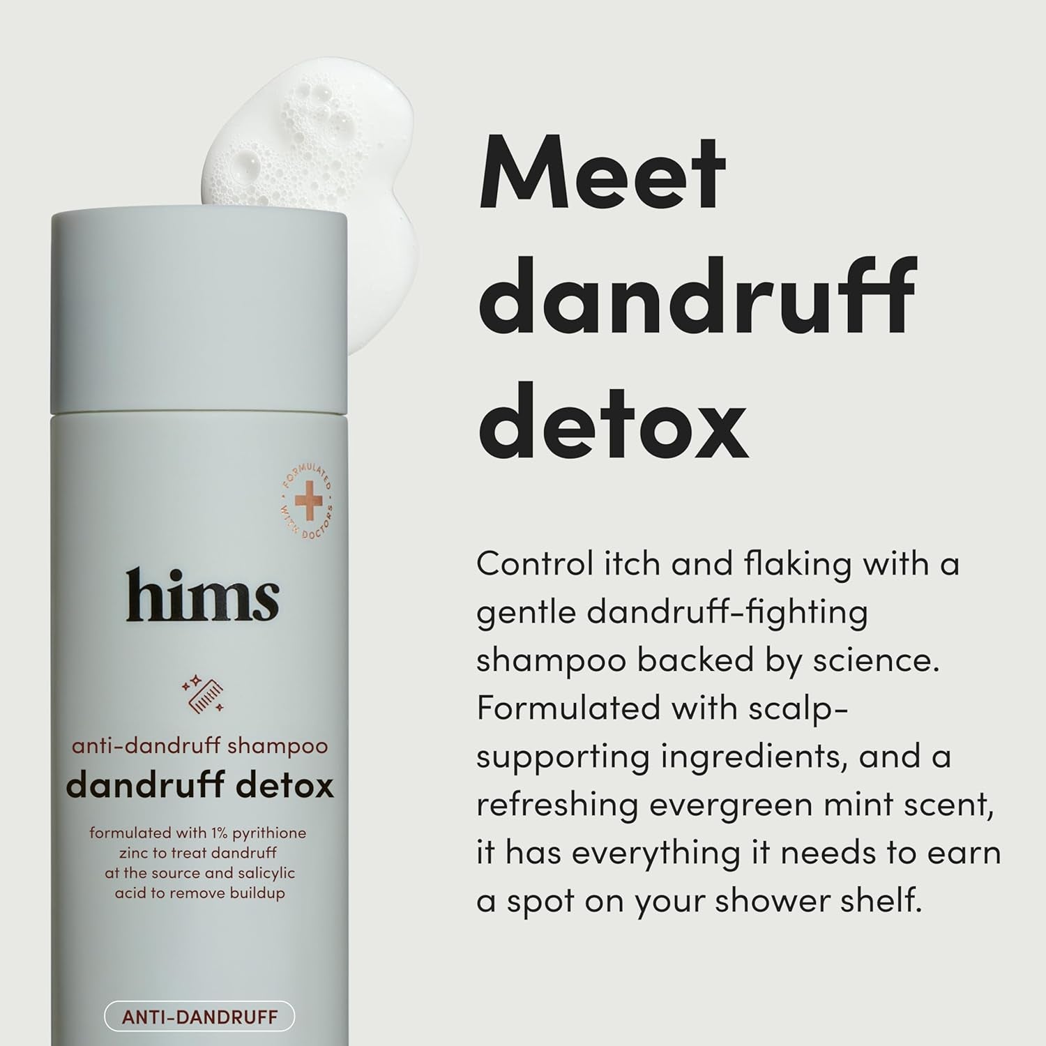 Hims Dandruff Detox Anti-Dandruff Shampoo – 190ml (2 Pack) | Pyrithione Zinc & Argan Oil for Flake-Free, Healthy Hair