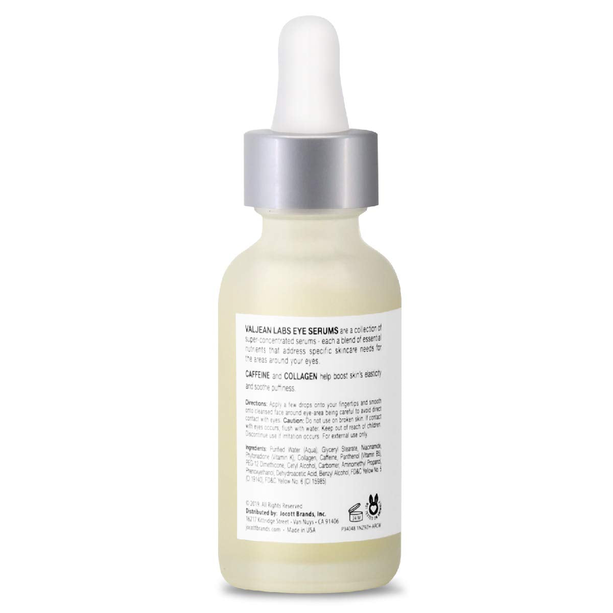 VALJEAN LABS De-Puff Caffeine + Collagen Eye Serum – 30ml | Reduce Puffiness & Firm Skin