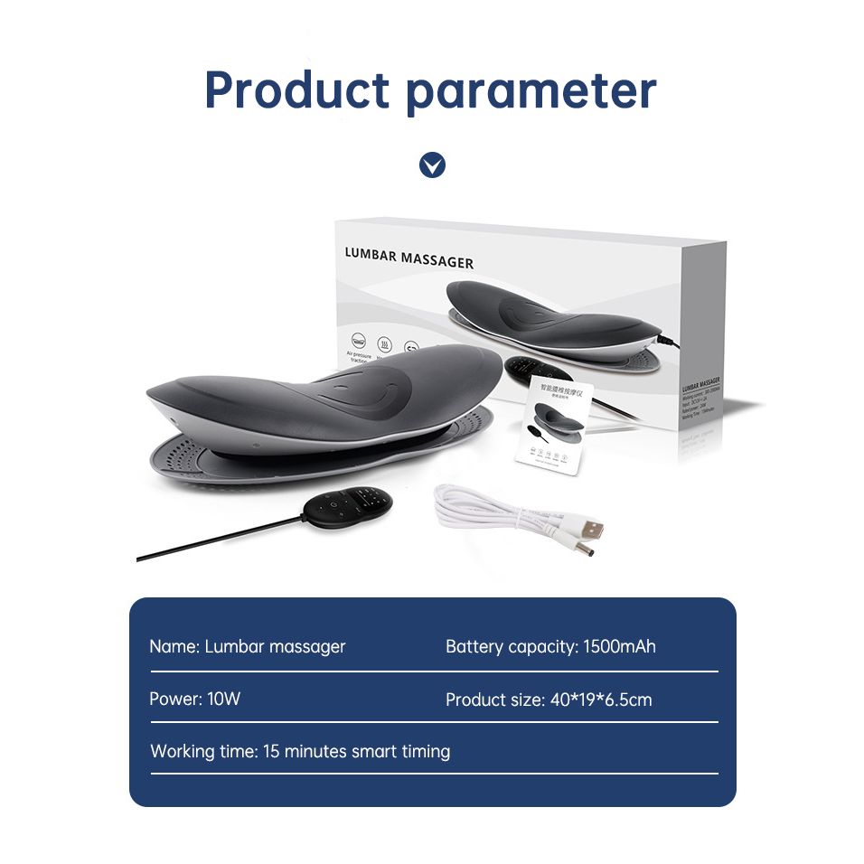 Inflatable Waist Massager & Lumbar Traction Belt – Hot Compress, Air Pressure Massage for Back Relief