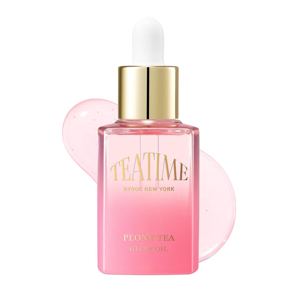BYROE Teatime Peony Tea Glow Oil – 30ml | Hydrating Facial Oil & Makeup Primer