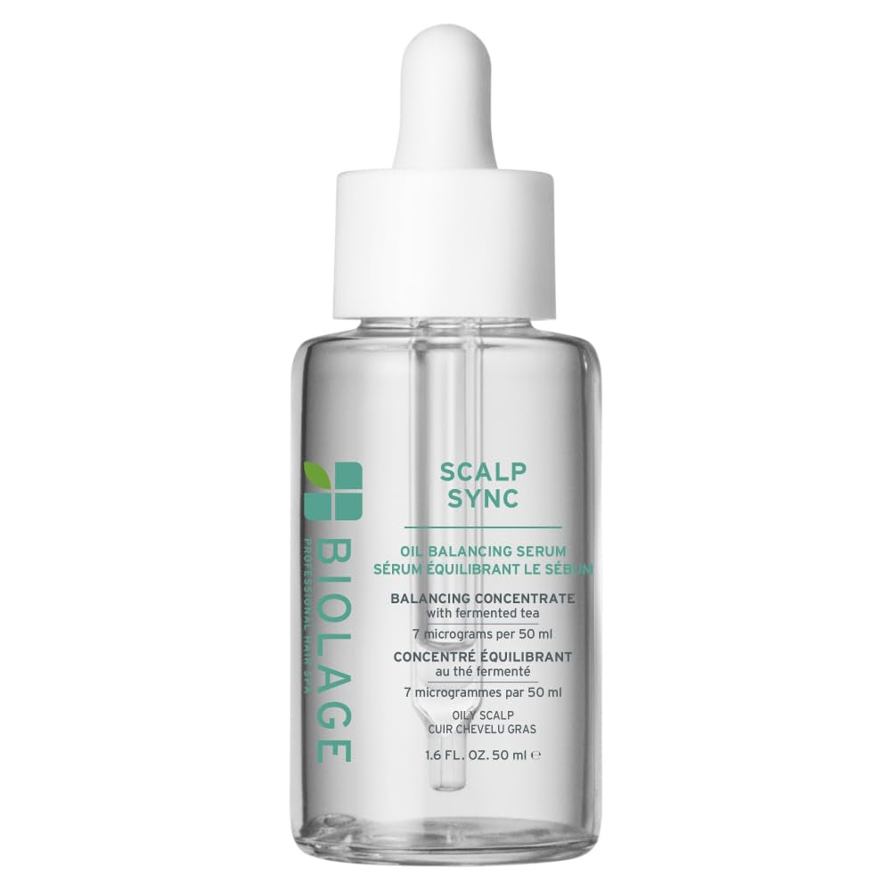 Scalp Sync Oil Balancing Serum - Absorbs Excess Oil, Leave-In Scalp Treatment, Fermented Tea Blend, Vegan & Paraben-Free, 1.6 Fl Oz