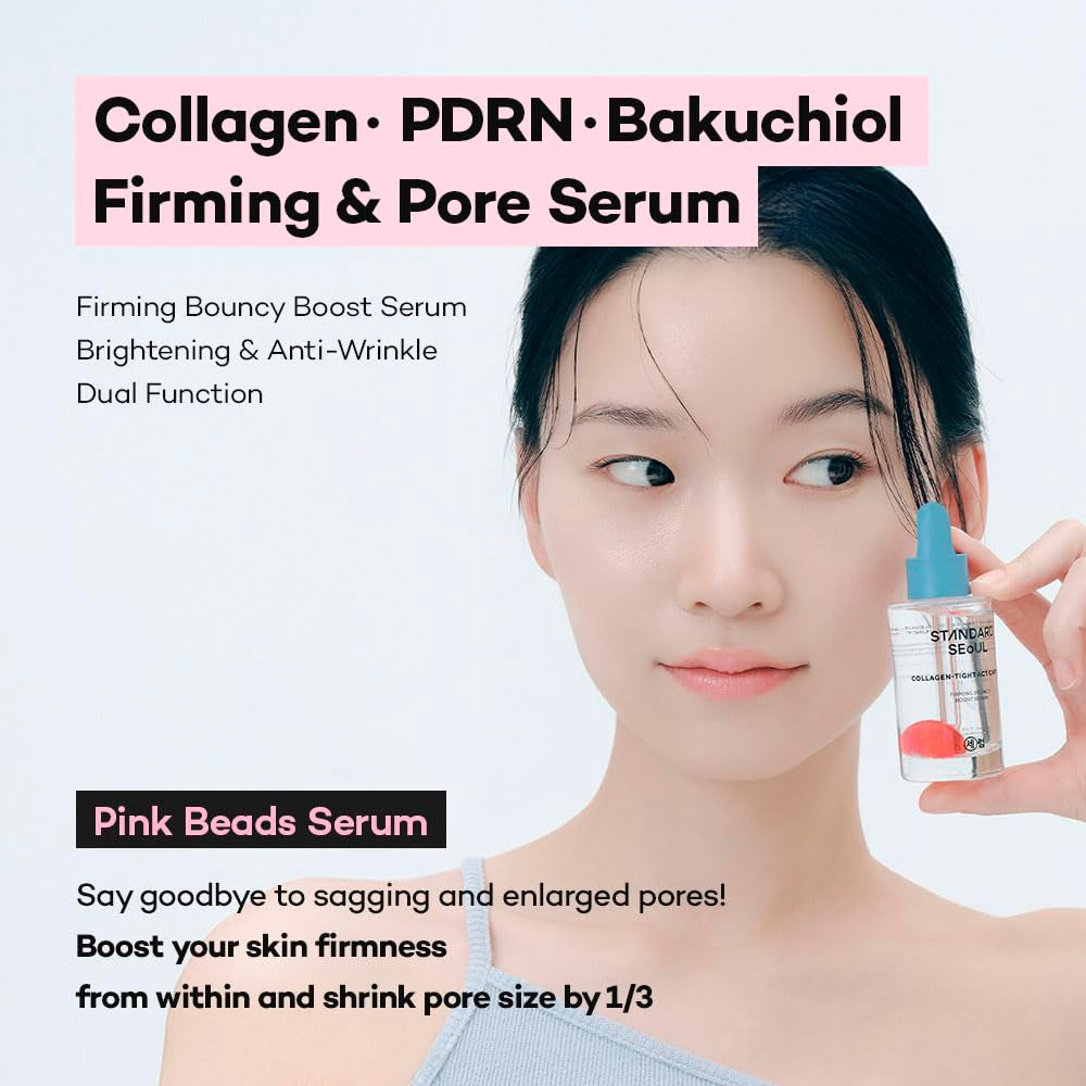 Standard Seoul Firming Bouncy Boost Serum – 30ml | Bakuchiol Anti-Ageing Korean Serum for Smooth, Firm Skin