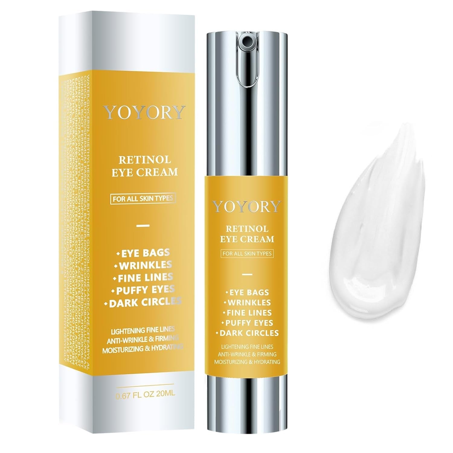 YOYORY Retinol Eye Cream – 20ml | Brightening, Firming & Anti-Puffiness Care
