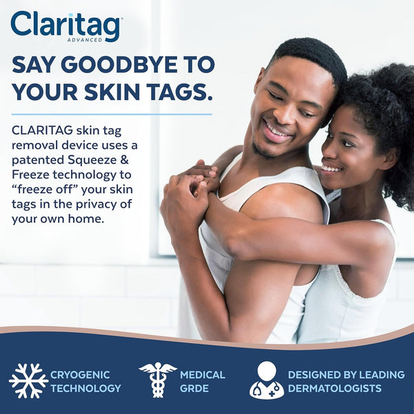 CLARITAG Advanced Skin Tag Remover – 10 Freeze-Off Treatments | FDA-Cleared At-Home Device for Safe, Painless Tag Removal