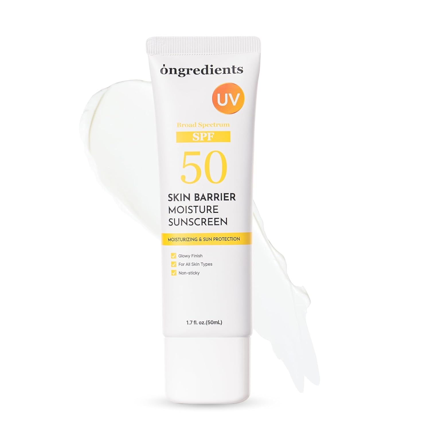 ONGREDIENTS Skin Barrier Moisture Sunscreen – 50ml | SPF 50, Hydrating & Glow-Boosting