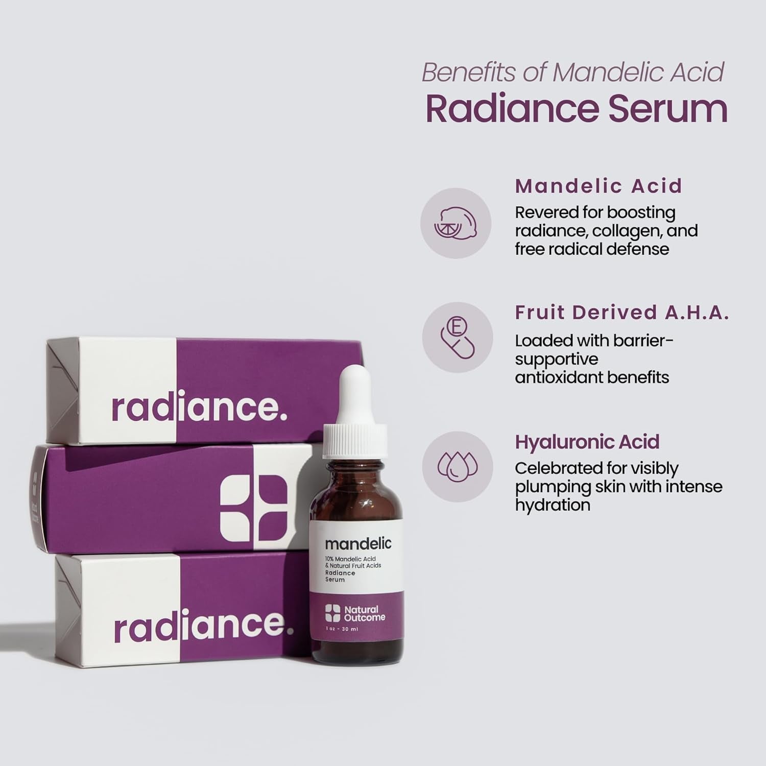 Natural Outcome Mandelic Radiance Serum - 30ml