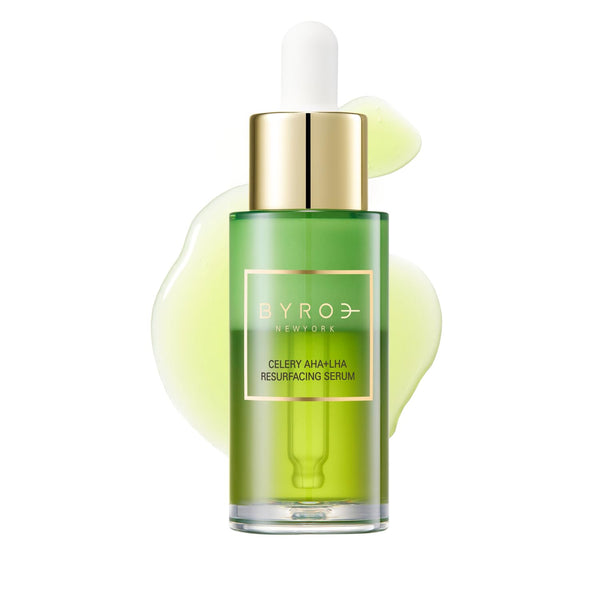 BYROE Celery AHA+ LHA Resurfacing Serum – 30ml | Gentle Exfoliating & Brightening Treatment