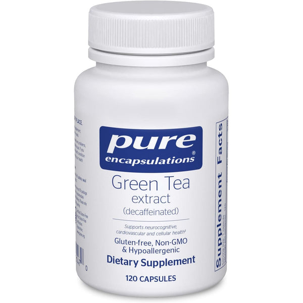 Pure Encapsulations Green Tea Extract (Decaffeinated) – 120 Capsules | 90% Catechins, 70% EGCG | Antioxidant & Cellular Support