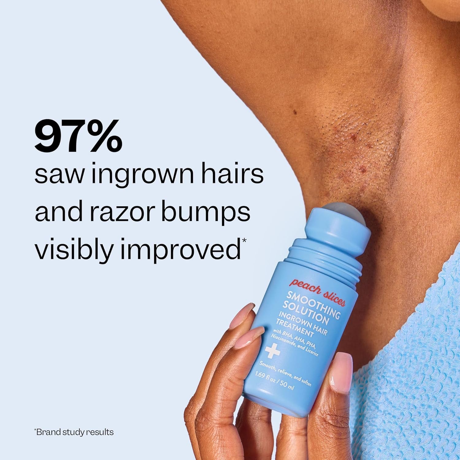 Peach Slices Smoothing Solution Ingrown Hair Treatment – 50ml | Clear Bumps, Soothe Redness & Brighten Dark Spots