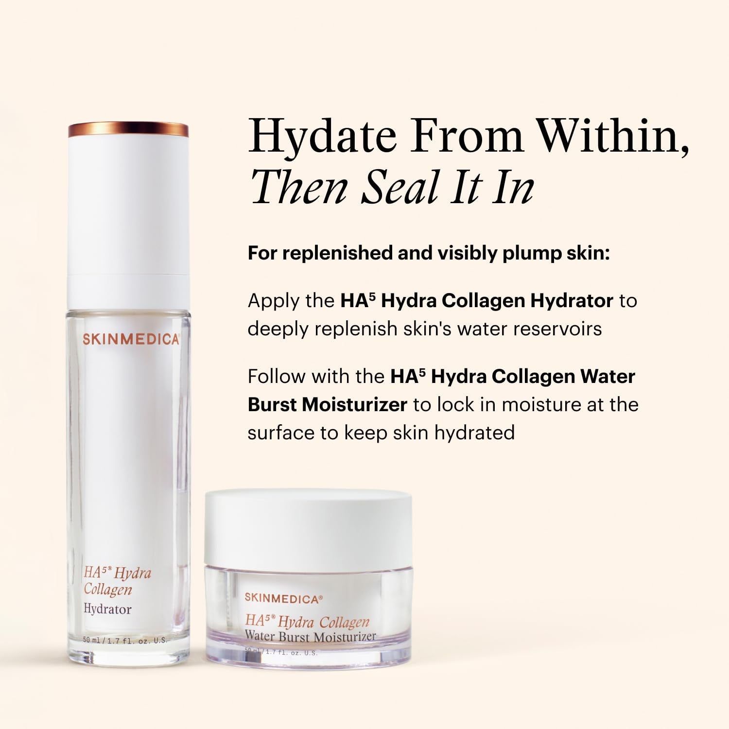SkinMedica HA⁵ Hydra Collagen Water Burst Moisturizer - 50ml