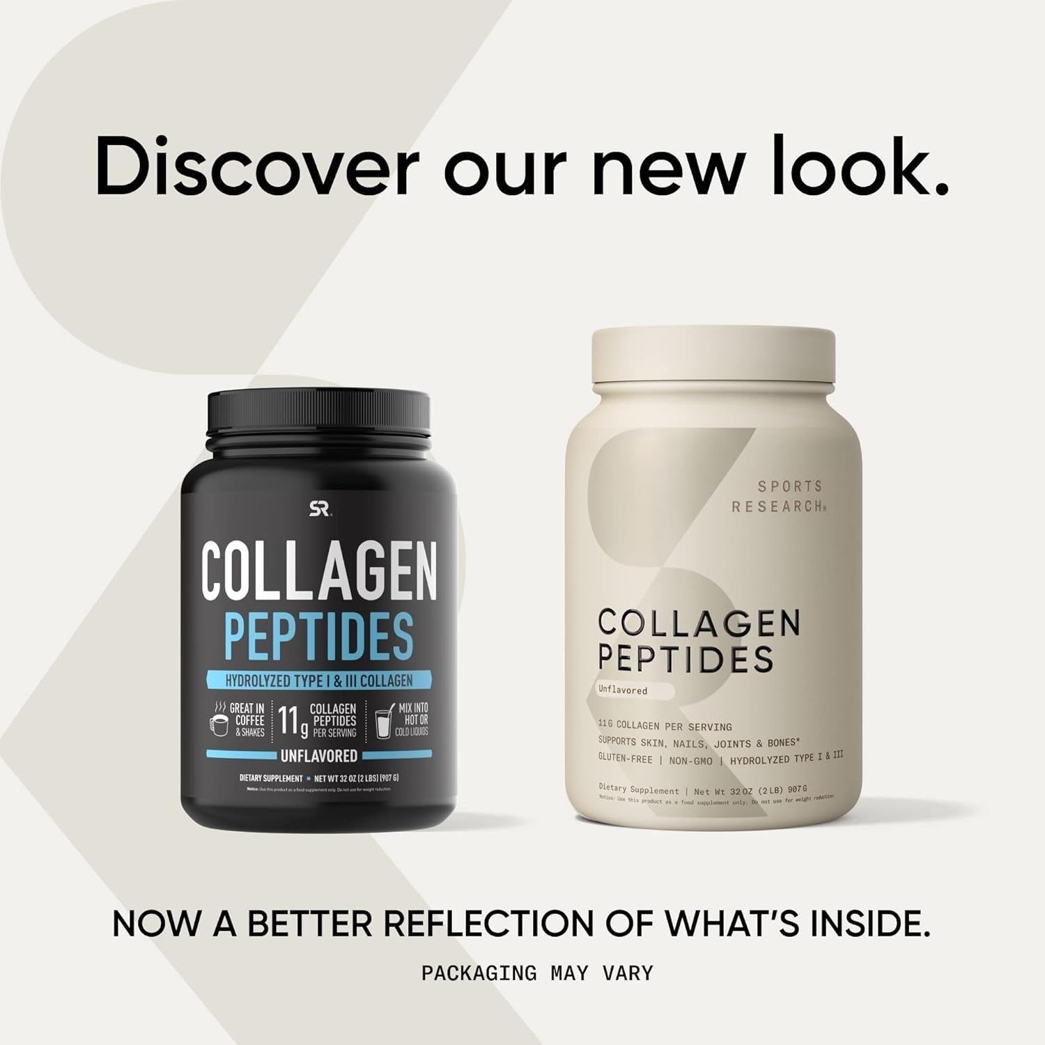 Collagen Peptides - Hydrolyzed Type 1 & 3 Collagen Powder Protein Supplement for Healthy Skin, Nails, & Joints - Easy Mixing Vital Nutrients & Proteins, Collagen for Women & Men