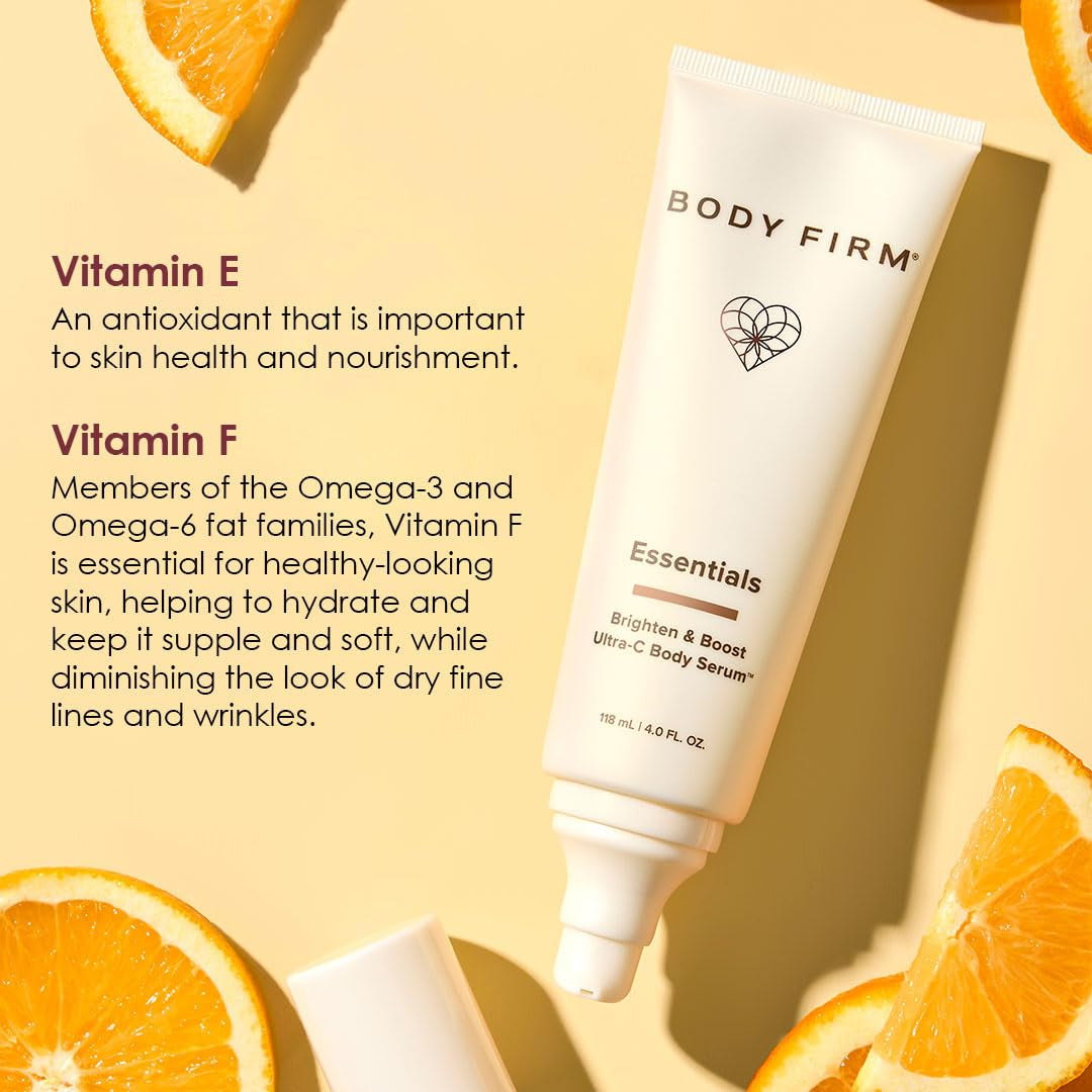 BODY FIRM Essentials Brighten & Boost Ultra-C Body Serum – 118ml | Radiance-Boosting Vitamin C Body Treatment