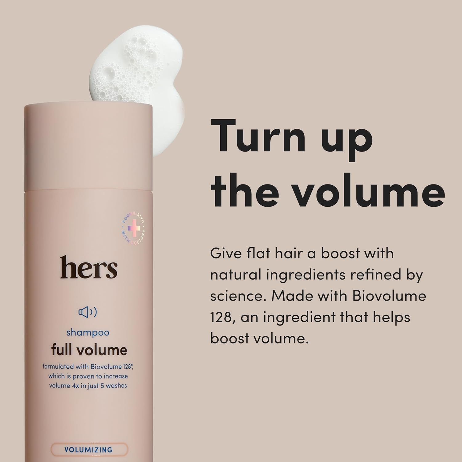 Hers Full Volume Shampoo – 190ml (2 Pack) | Volumising Care for Fine, Limp Hair