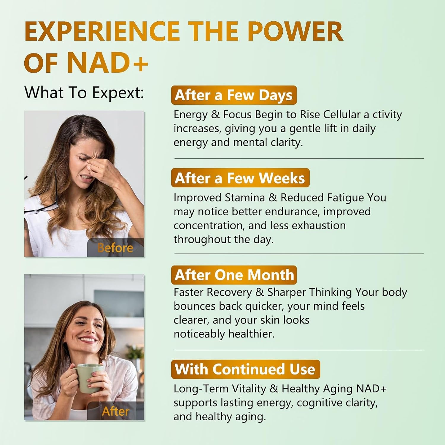 NAD Supplement 1500Mg - Liposomal NAD+ Nicotinamide Riboside with Resveratrol, NAD plus Boosting - Support Cellular Health, Stamina & Healthy Aging for Women & Men- 120 Capsules