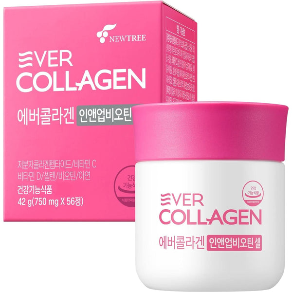 Ever Collagen In&Up Biotin Cell Tablets | Marine Collagen Peptides for Skin, Hair & Nails - 50ml