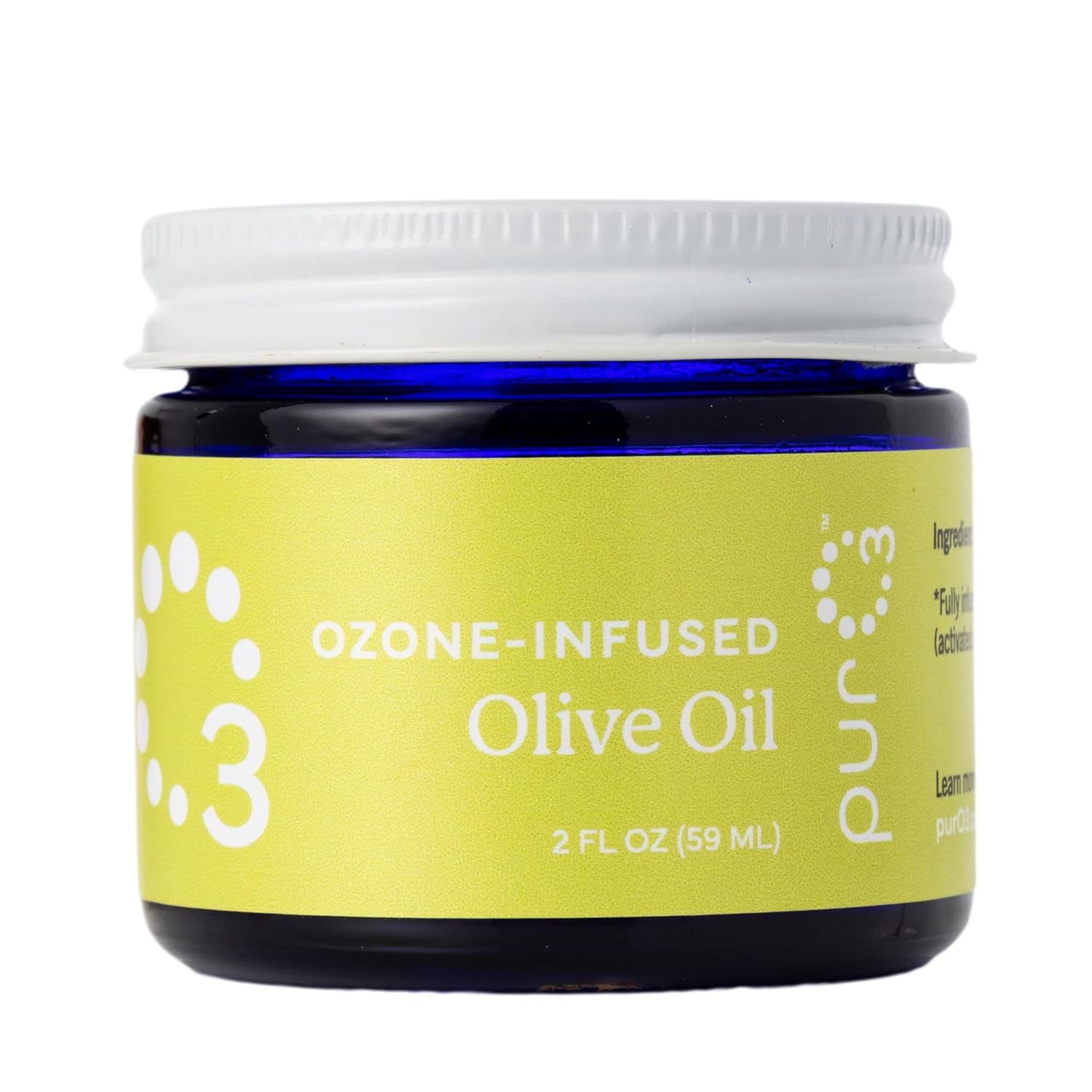 PurO3 Ozone-Infused Olive Oil – 59ml | Organic, Fully Ozonated Skin & Body Care