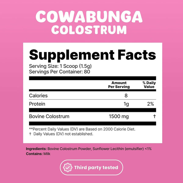 SonoHealth Cowabunga Colostrum – 120g | True 6-Hour First-Milking Colostrum for Immunity, Gut Health & Vitality