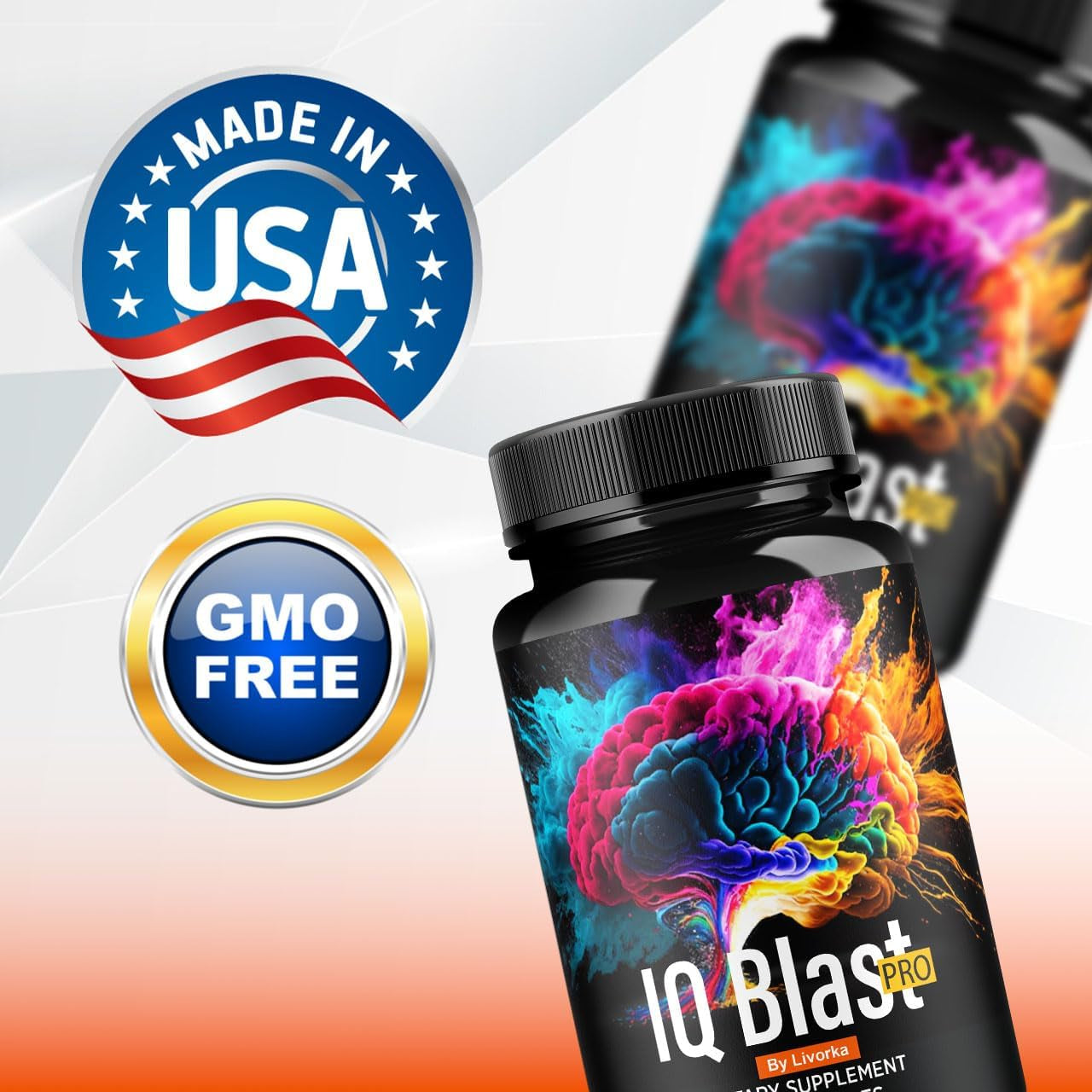 LIVORKA IQ Blast Pro Capsules – 120 Capsules (2 Pack) | Advanced Nootropic for Focus, Memory & Mental Energy