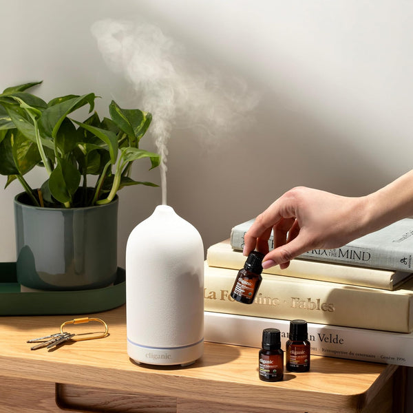 Cliganic The Essentials Essential Oil Aromatherapy Set – 6 x 5ml | 100% Pure, USDA Organic Oils for Diffusing, Relaxation & Wellness