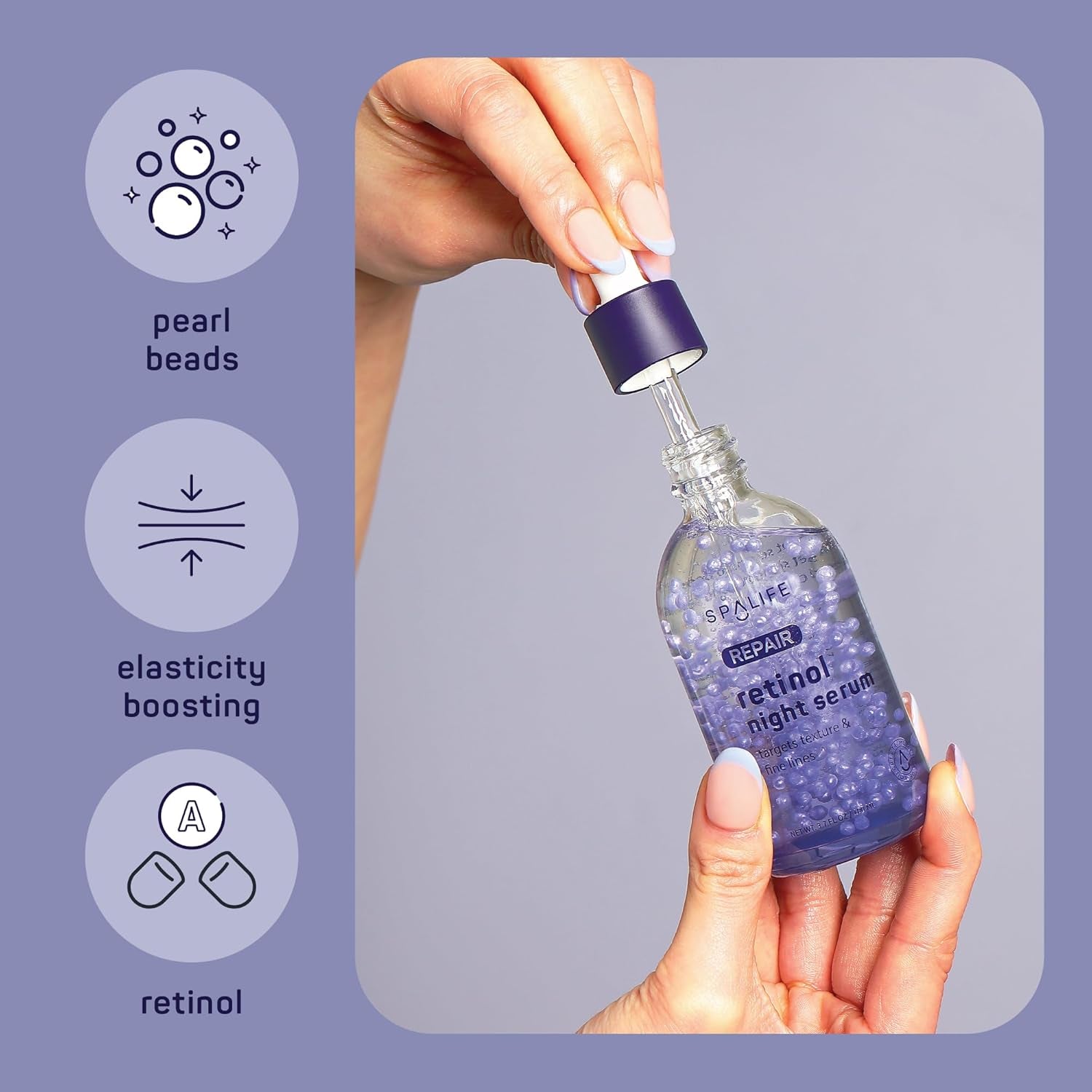 SpaLife REPAIR Retinol Night Serum – 100ml | Overnight Renewal & Anti-Aging Treatment