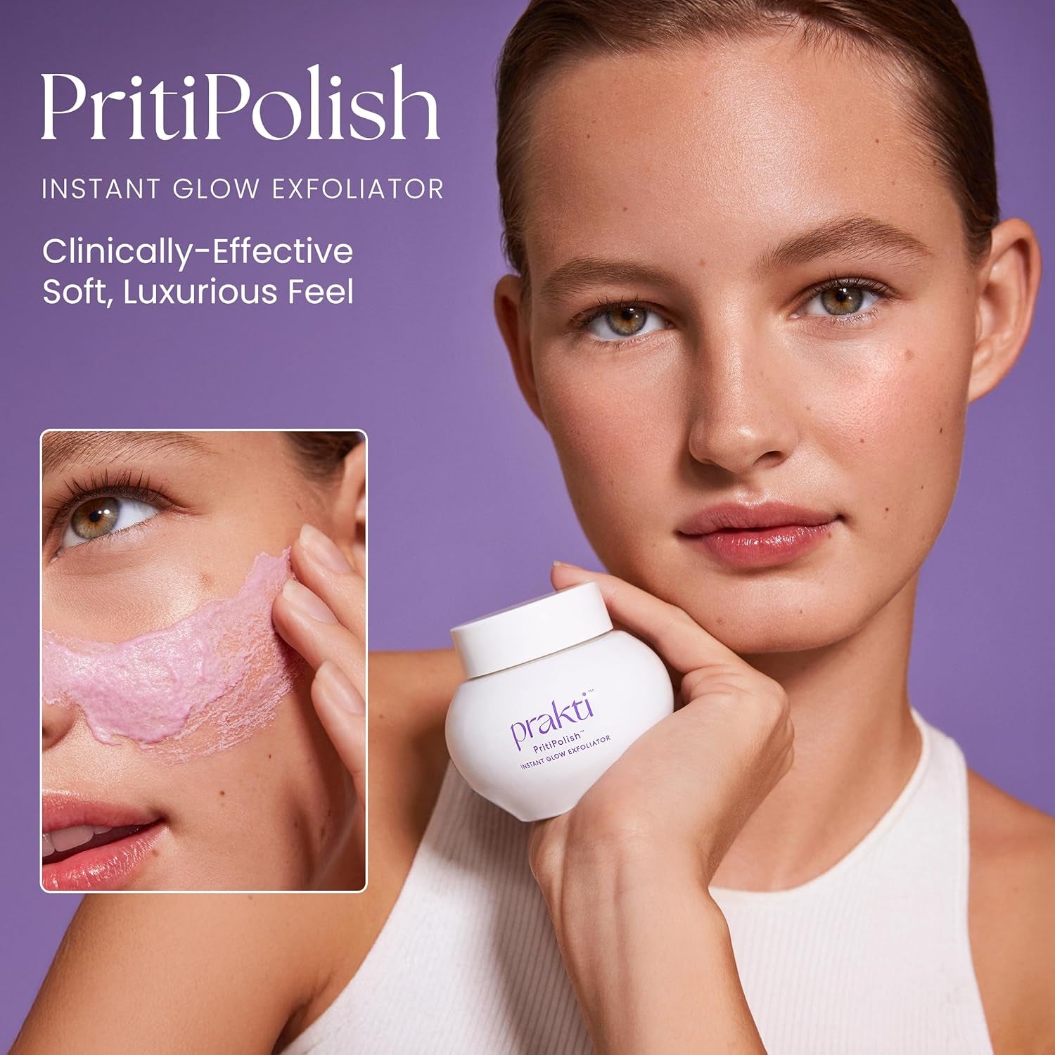 Prakti PritiPolish Instant Glow Exfoliator – 30ml | Radiant Skin, Instantly Smooth & Brighten
