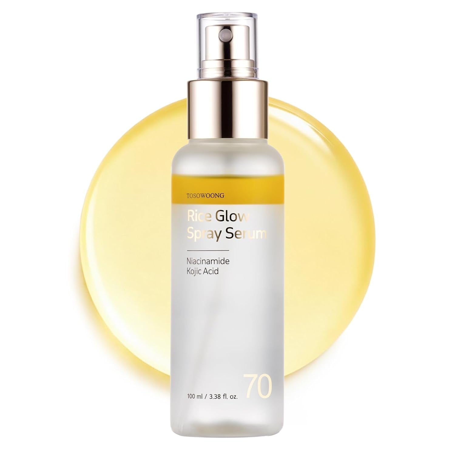 Rice Glow Spray Serum, 70% Rice Bran Water, Vitamin C, Kojic Acid, Glutathione, Hyaluronic Acid, PDRN, Hydrating All in One Face Mist for Glass Skin, Korean Skincare, 100Ml / 3.38 Fl. Oz.