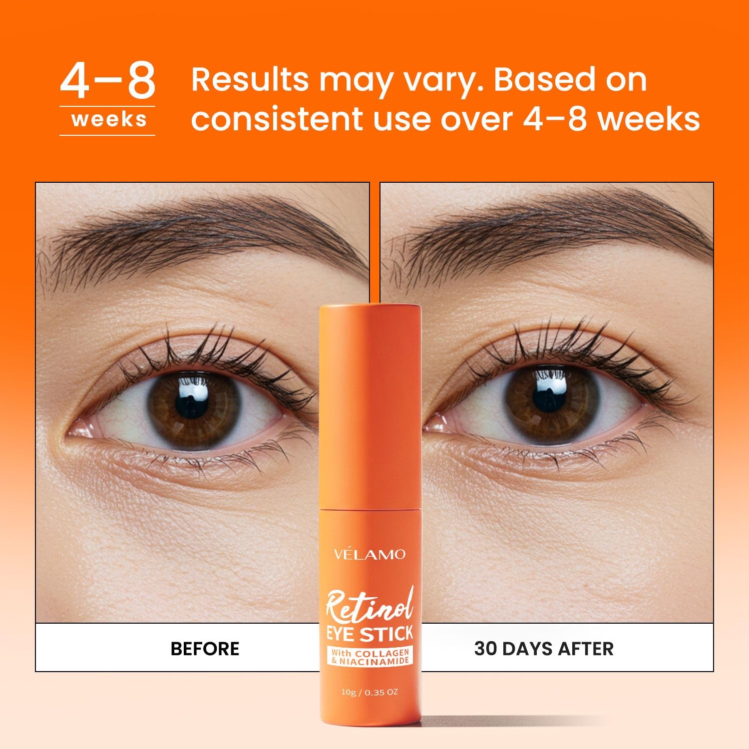 VELAMO ADVANCED Retinol Eye Stick – 10g | 8-in-1 Anti-Aging, Brightening & Firming Balm