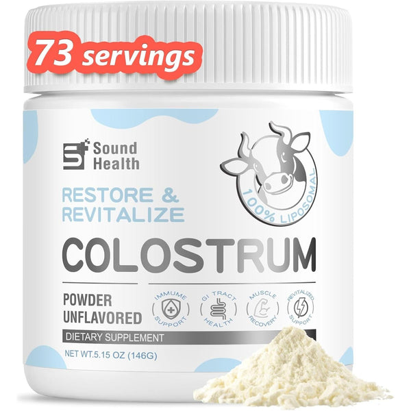 SoundHealth Restore & Revitalize Colostrum Powder – 146g | Immune, Gut & Muscle Recovery Support
