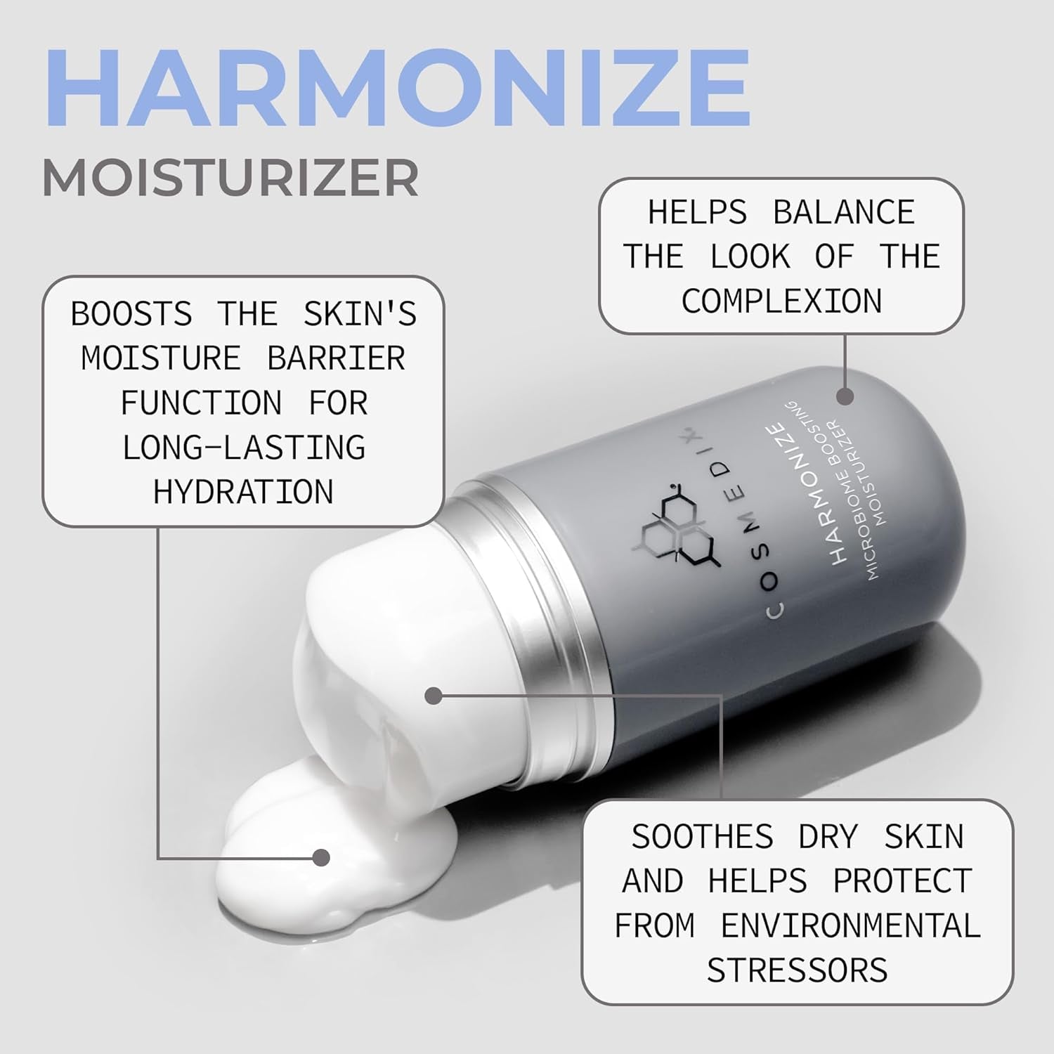 COSMEDIX Harmonize Microbiome Boosting Moisturizer – 60ml | Balancing Hydration for Healthy, Radiant Skin