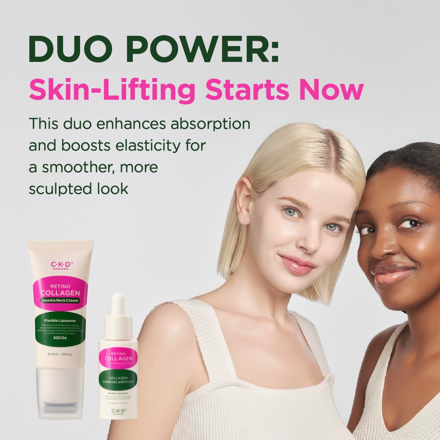 CKD Guaranteed Retino Collagen Neck & Face Firming Duo Set | Advanced Retinol & Collagen Skincare