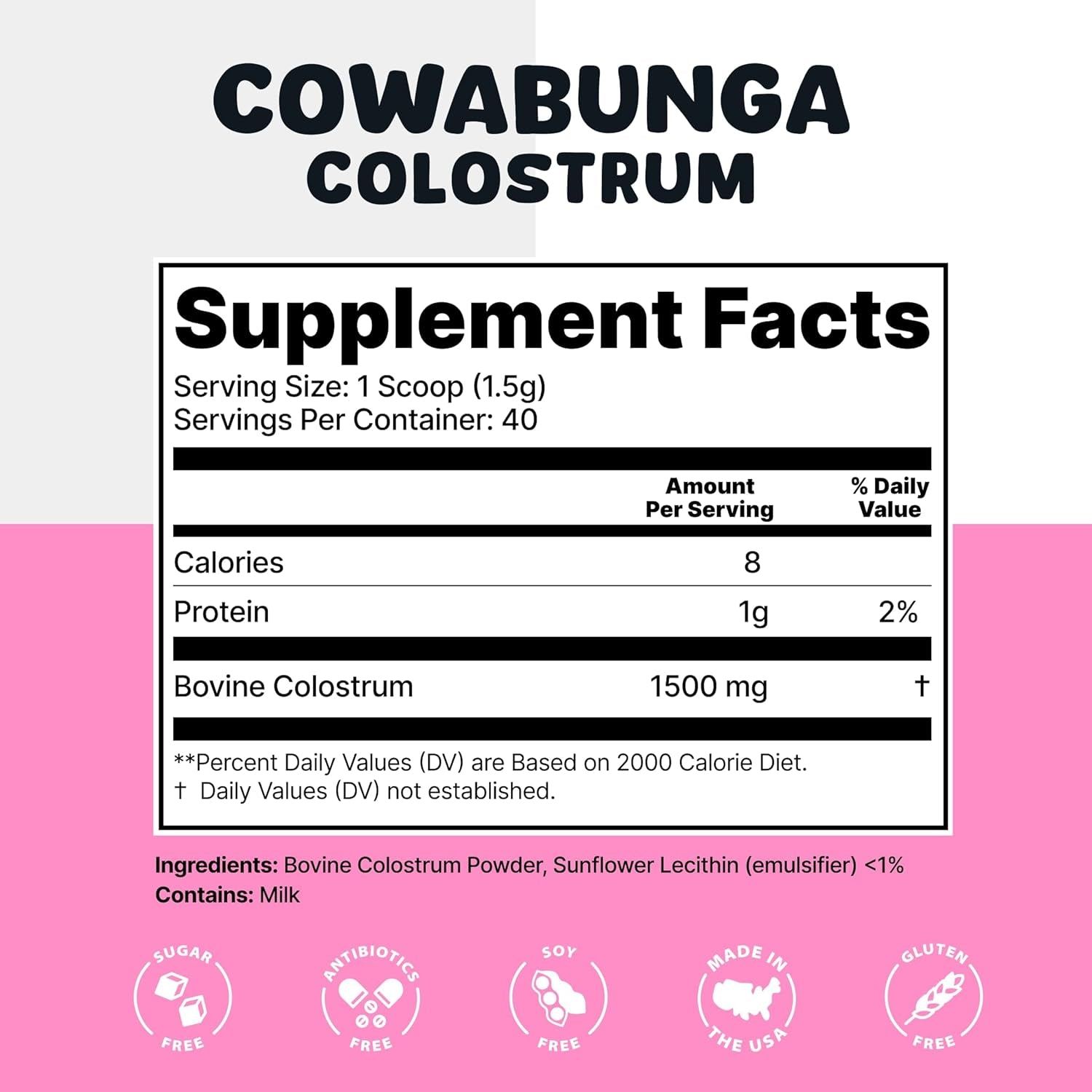SonoHealth Cowabunga Colostrum – 60g | 6-Hour First-Milking Colostrum for Immunity, Gut Health & Vitality