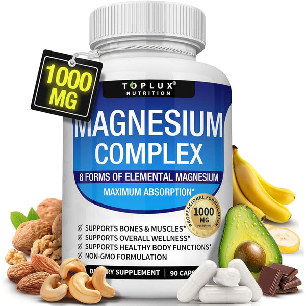 Toplux Magnesium Complex Supplement - 90 Capsules