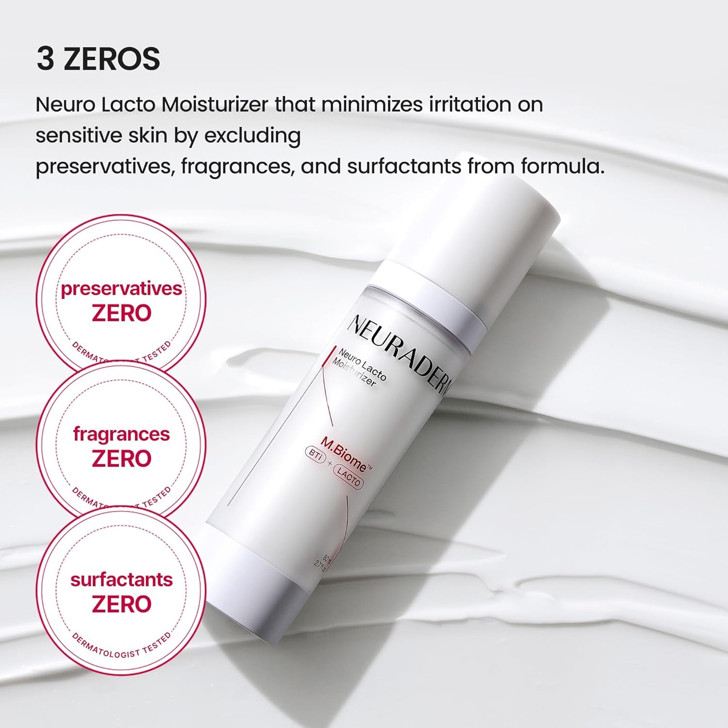 NEURADERM Neuro Lacto Moisturizer – 80ml | Microbiome-Boosting Hydration for Sensitive Skin