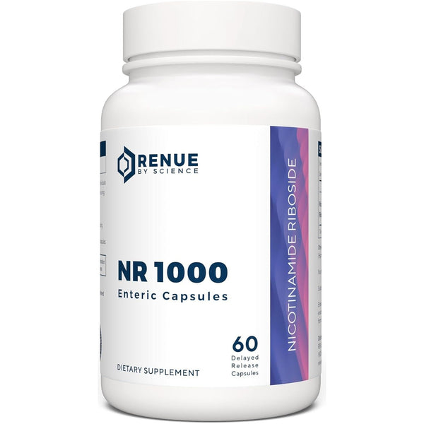 Renue By Science NR 1000 Enteric Capsules – 60 Capsules | 1000mg Nicotinamide Riboside for NAD+ Support & Cellular Vitality